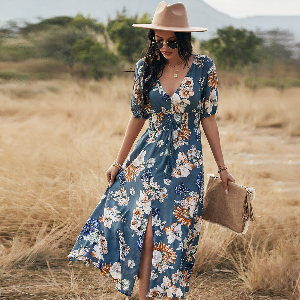 Christa™ - Breezy Blossoms Damen-Strandkleid mit Blumenmuster